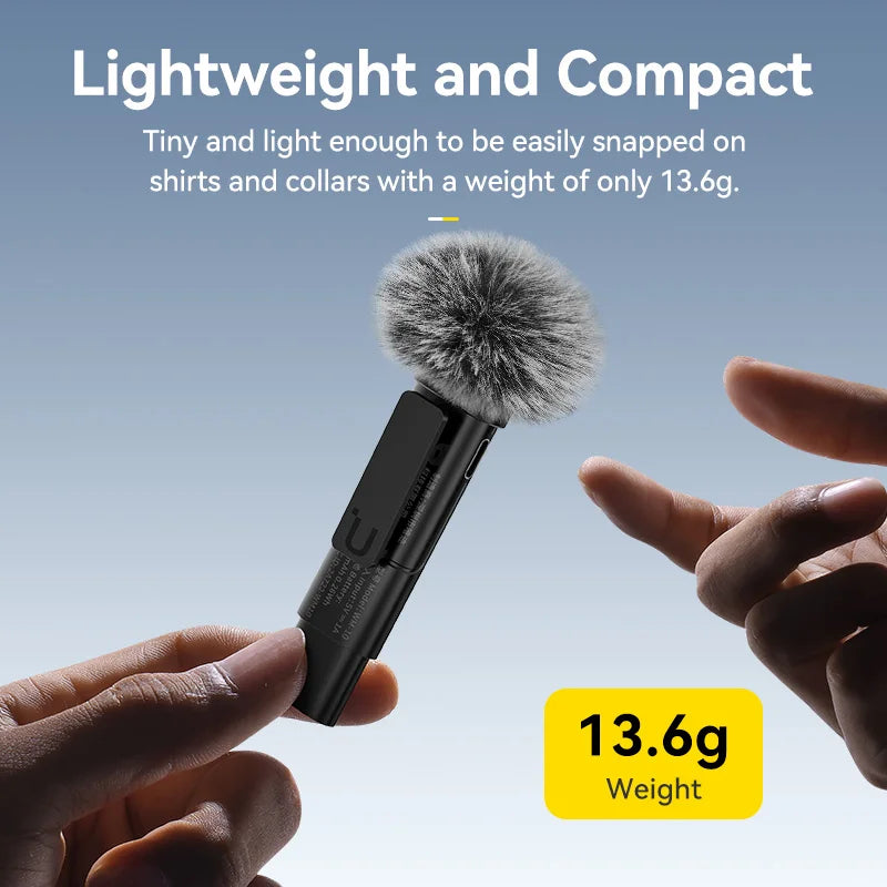 Ulanzi WM-10 Wireless Clip-on Microphone for Smartphones - Noise Reduction
