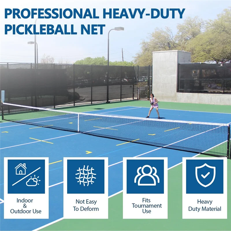 22ft Portable Pickleball Net - Regulation Size for Indoor & Outdoor Fun (Frame Not Included)