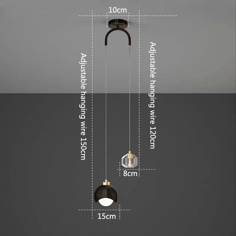 Modern Crystal Pendant Light for Luxury Bedrooms & Living Rooms