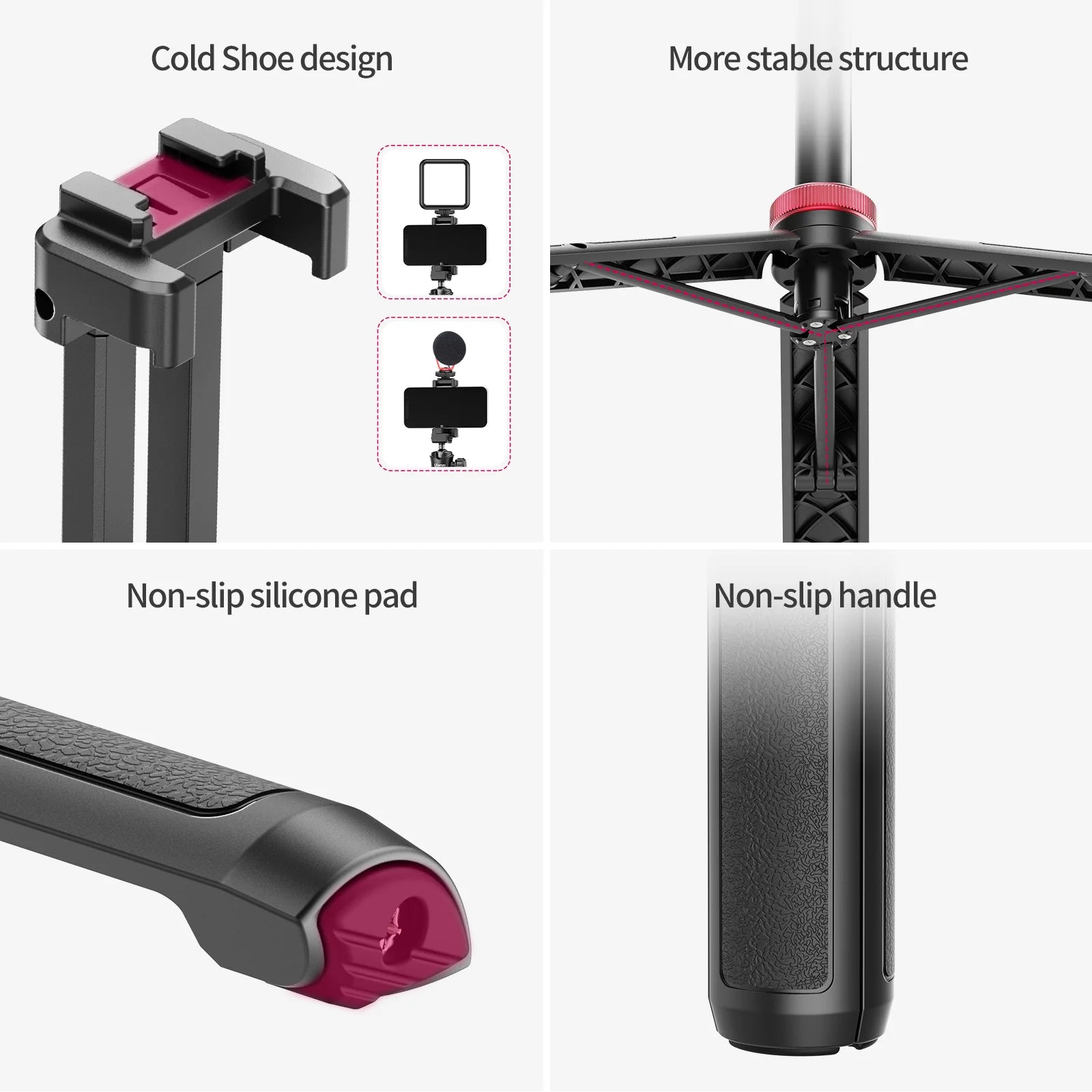 Ulanzi MT-44 Extendable Selfie Stick Tripod for Smartphones & Cameras