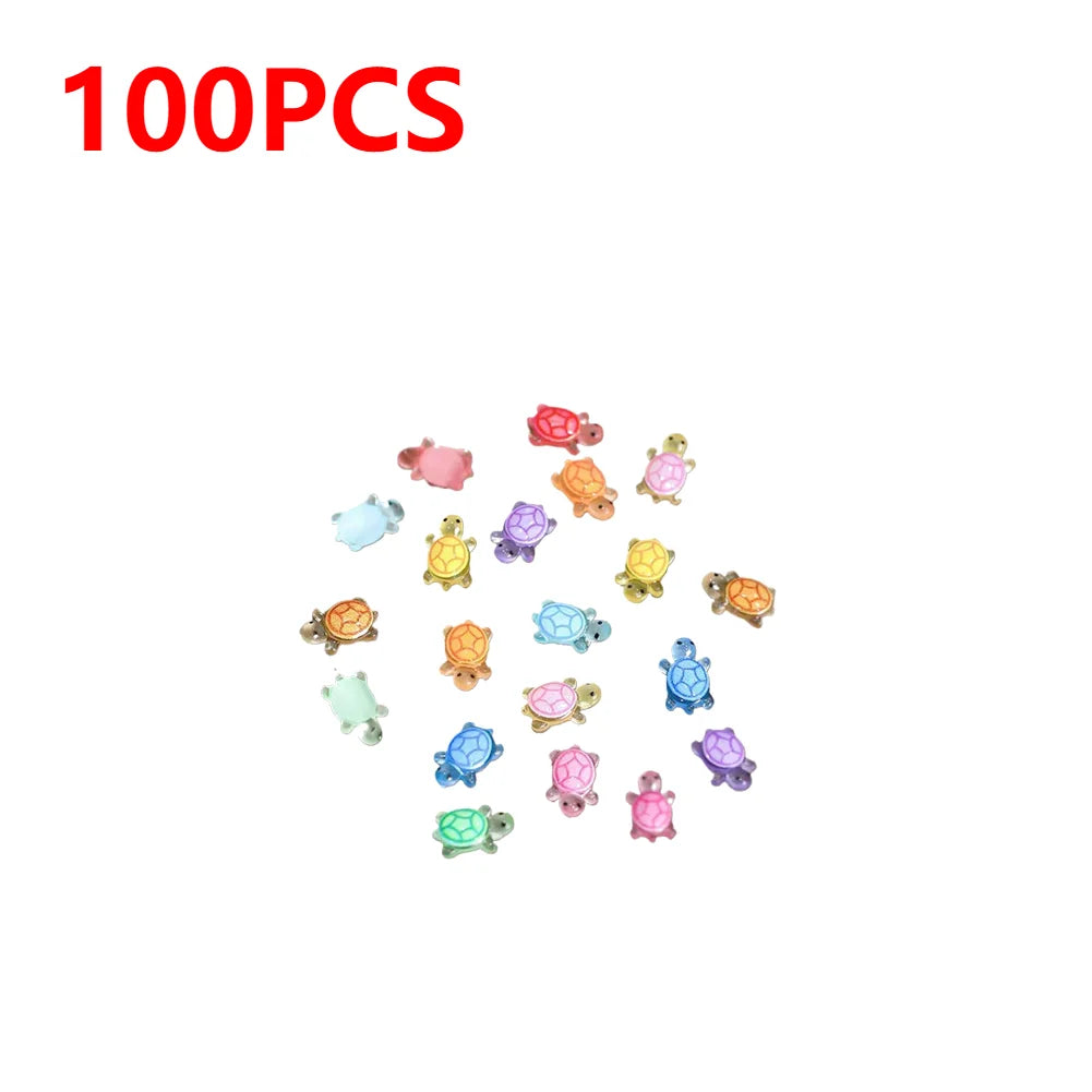 Vibrant Mini Resin Turtles - Glow in the Dark Figurines for Decor