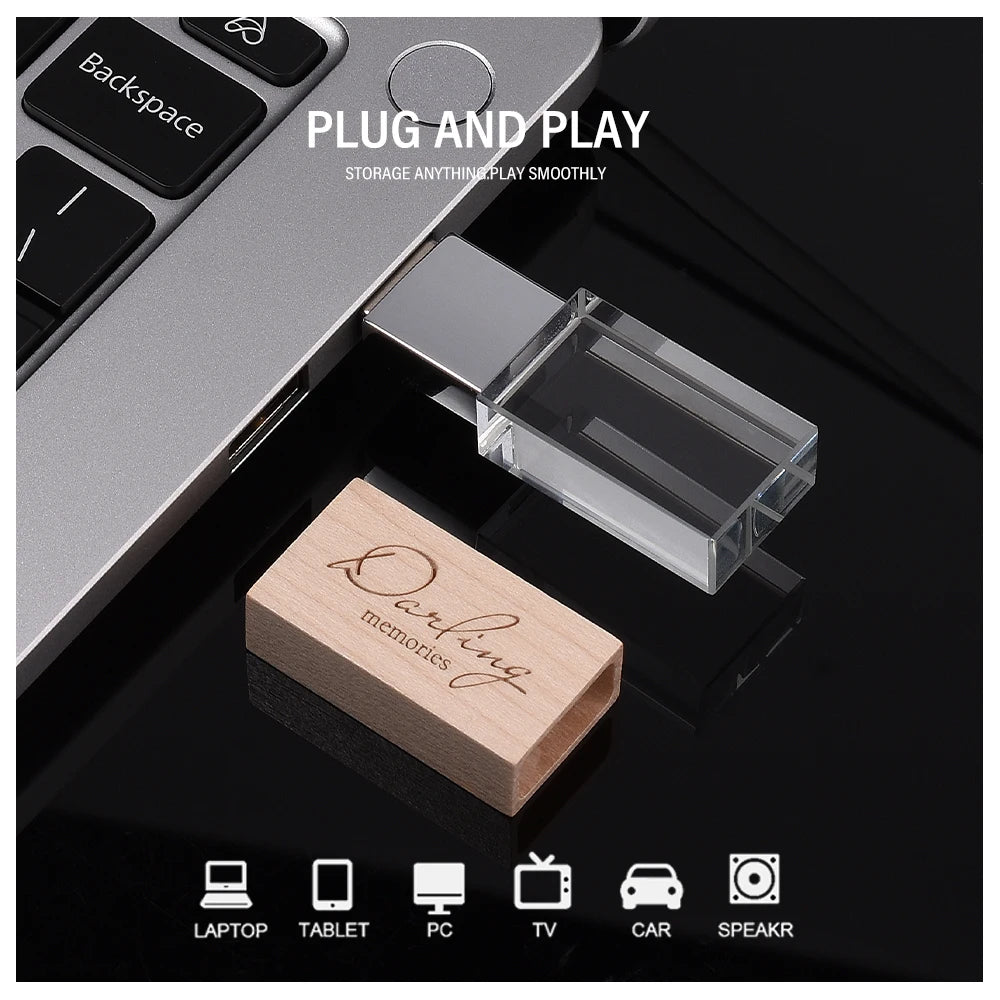 JASTER Custom Logo USB Flash Drives | 128GB - 16GB | Wedding Gifts