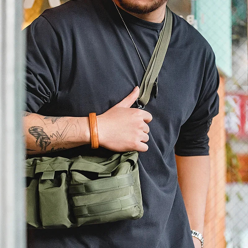 Maden 2023 Multi-Pocket Men's Crossbody Bag - Versatile & Durable