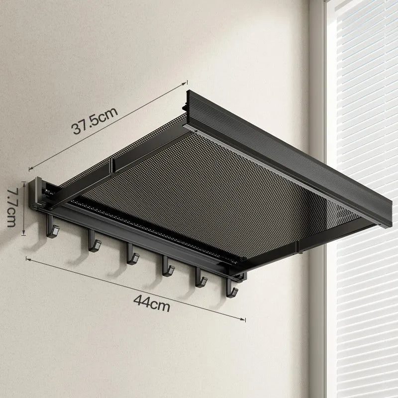 Retractable Wall-Mounted Towel Rack - Space-Saving Storage Solution