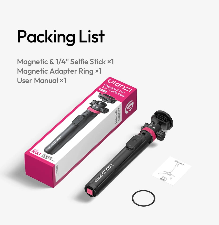 Ulanzi MT-44 M Compact Selfie Stick Tripod - Capture with Ease!