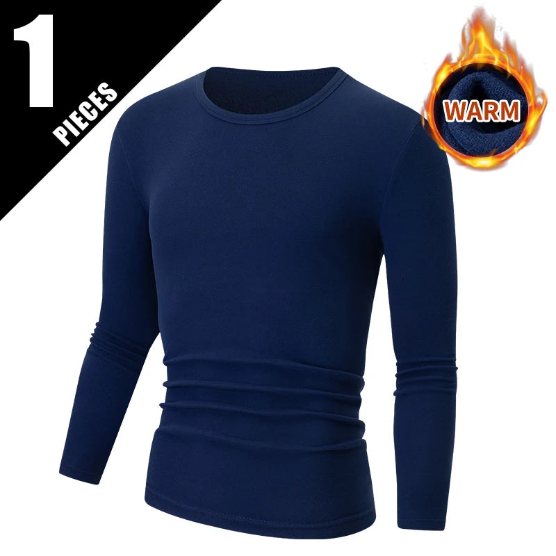 Men's Warm Long Sleeve Casual T-Shirt - Comfortable & Stylish