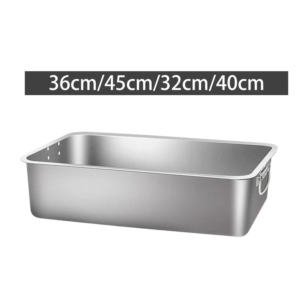 Stainless Steel High-Sided Cat Litter Box - Easy Clean & Portable