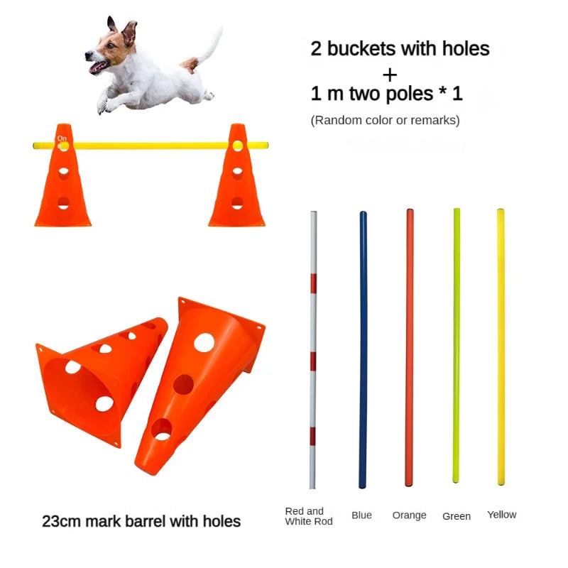 Dog Agility Training Set - Jumping Bar & Obstacle Course Equipment