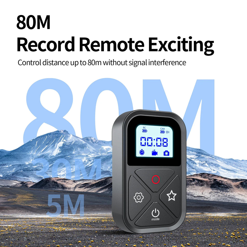 TELESIN Bluetooth Remote Control - 80M Range for GoPro & Smartphones
