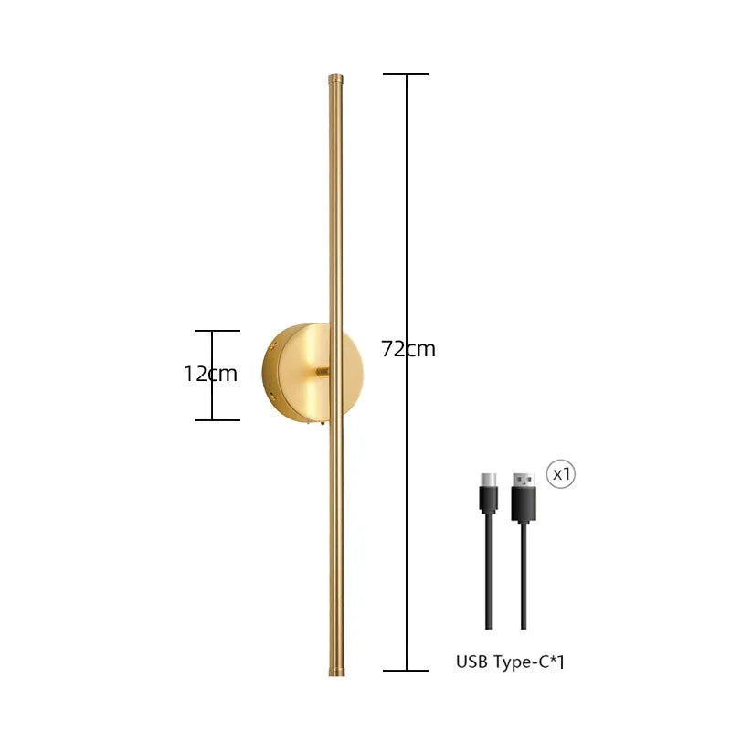 Modern Nordic Dimmable Wall Sconce with Remote Control - Battery Operated