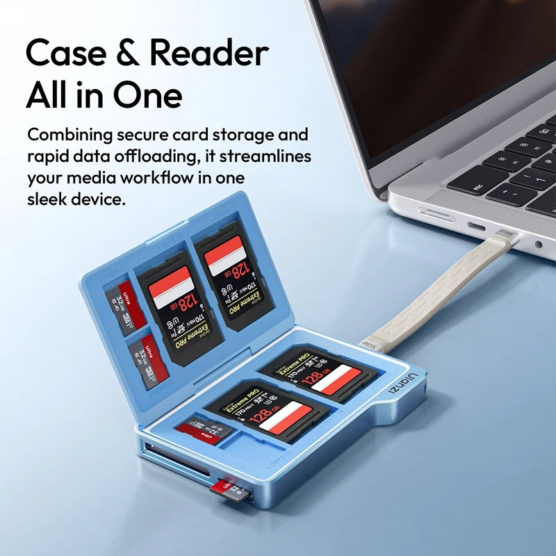 Ulanzi DC01 Portable Memory Card Case & Dual-Slot Card Reader