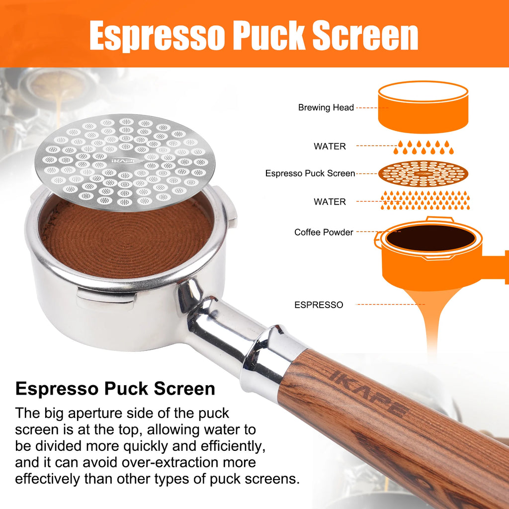 IKAPE Coffee Puck Screen V2 - Ultra-Thin 304 Stainless Steel Filter