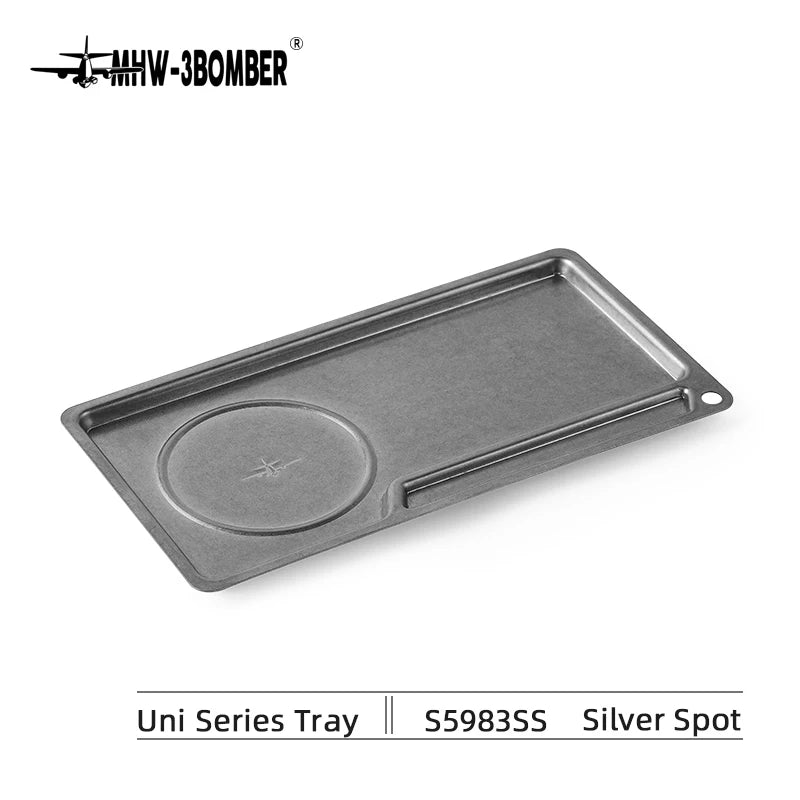 Stylish Stainless Steel Coffee Tray with Mini Fork - Perfect for Home & Travel