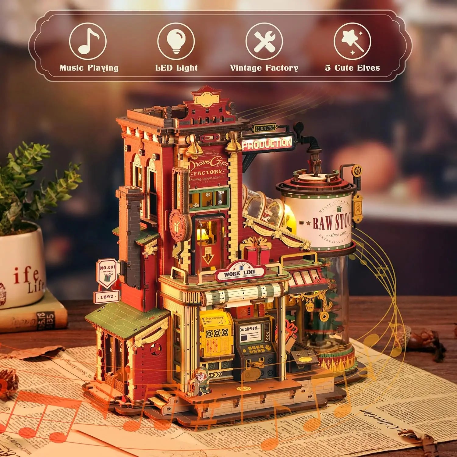 Robotime Wooden Music Box - Enchanting Christmas Gift Puzzle