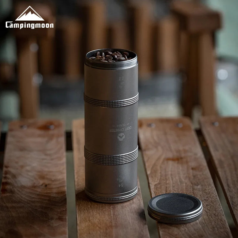 CAMPINGMOON Airtight Coffee Storage Can - Travel-Friendly & Durable