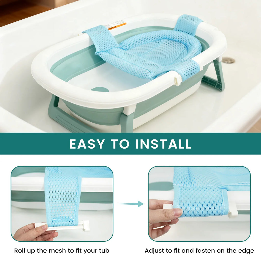 Non-Slip Baby Bath Support Mat for Newborns - Comfortable & Safe