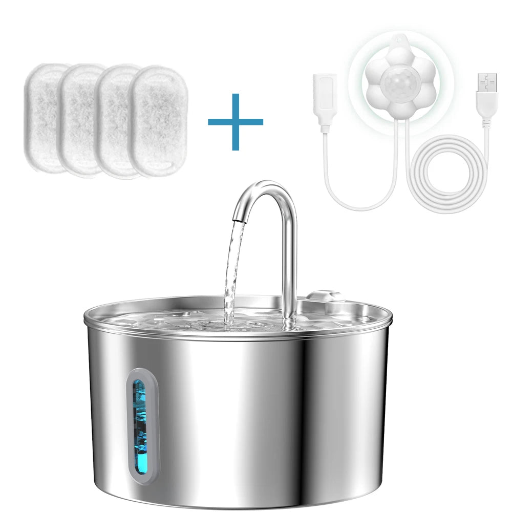 ZKYJ Automatic Cat & Dog Water Fountain | Stainless Steel Design