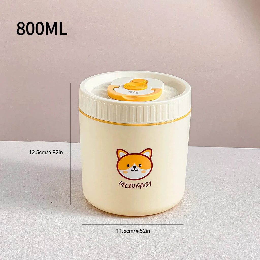 Cute Portable Thermal Stainless Steel Lunch Box for Kids