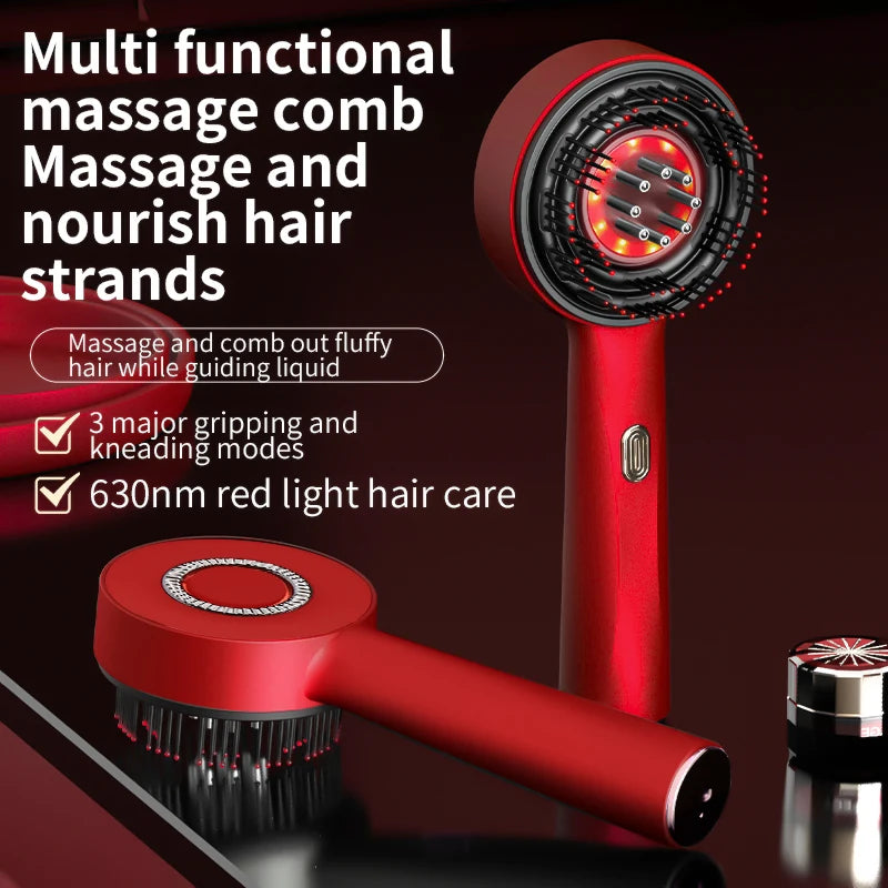 Electric Scalp Massager with Red Light Therapy for Hair Growth