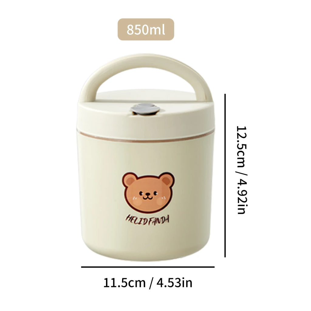 Double-Layer Insulated Stainless Steel Kids Bento Lunch Box