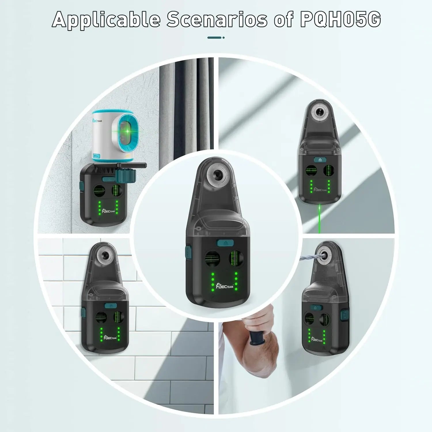 Decteam 4-in-1 Laser Level Dust Collector & Bracket for Home Projects