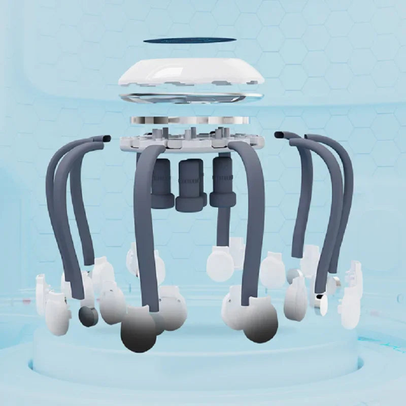 Electric Scalp Massager & Red Light Therapy for Stress Relief