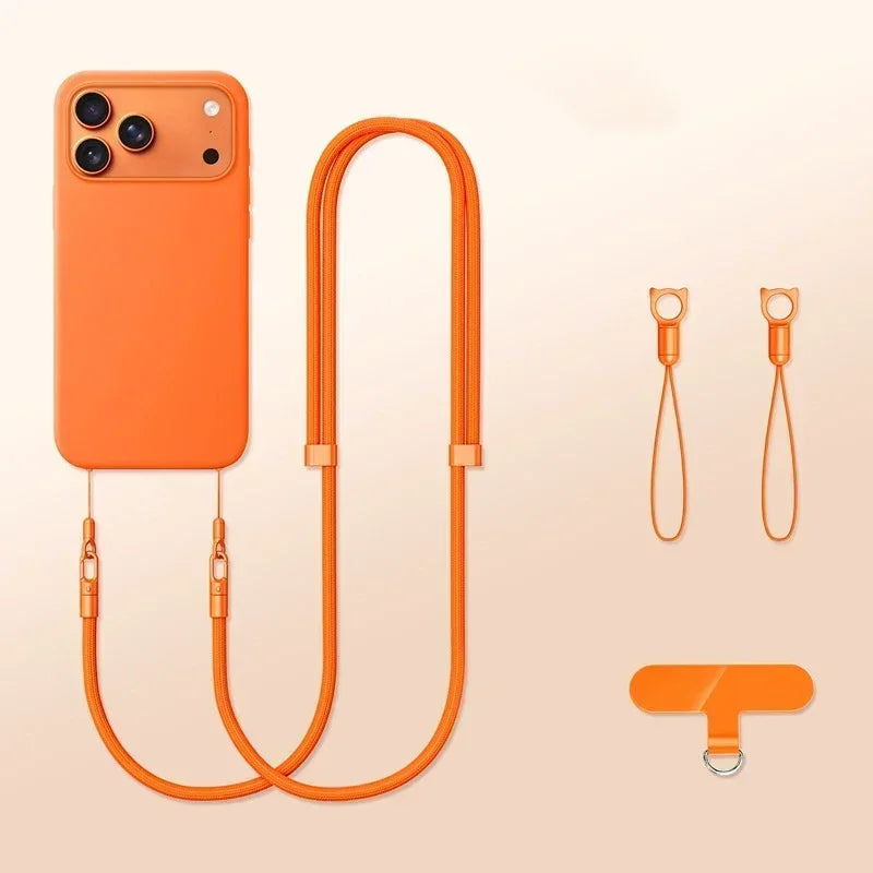 iPhone Air 17 Pro Max Multifunctional Crossbody Phone Case & Lanyard