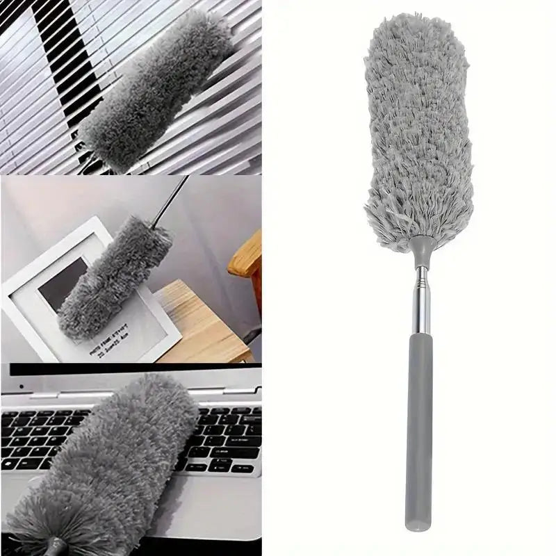 47" Extendable Microfiber Duster Pole - Washable & Versatile Cleaning Tool