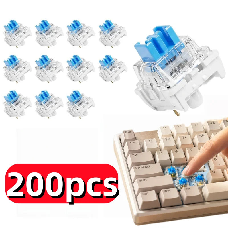 Tactile 3 Pin Keyboard Switch Replacement - 10/50/100/200 Pcs