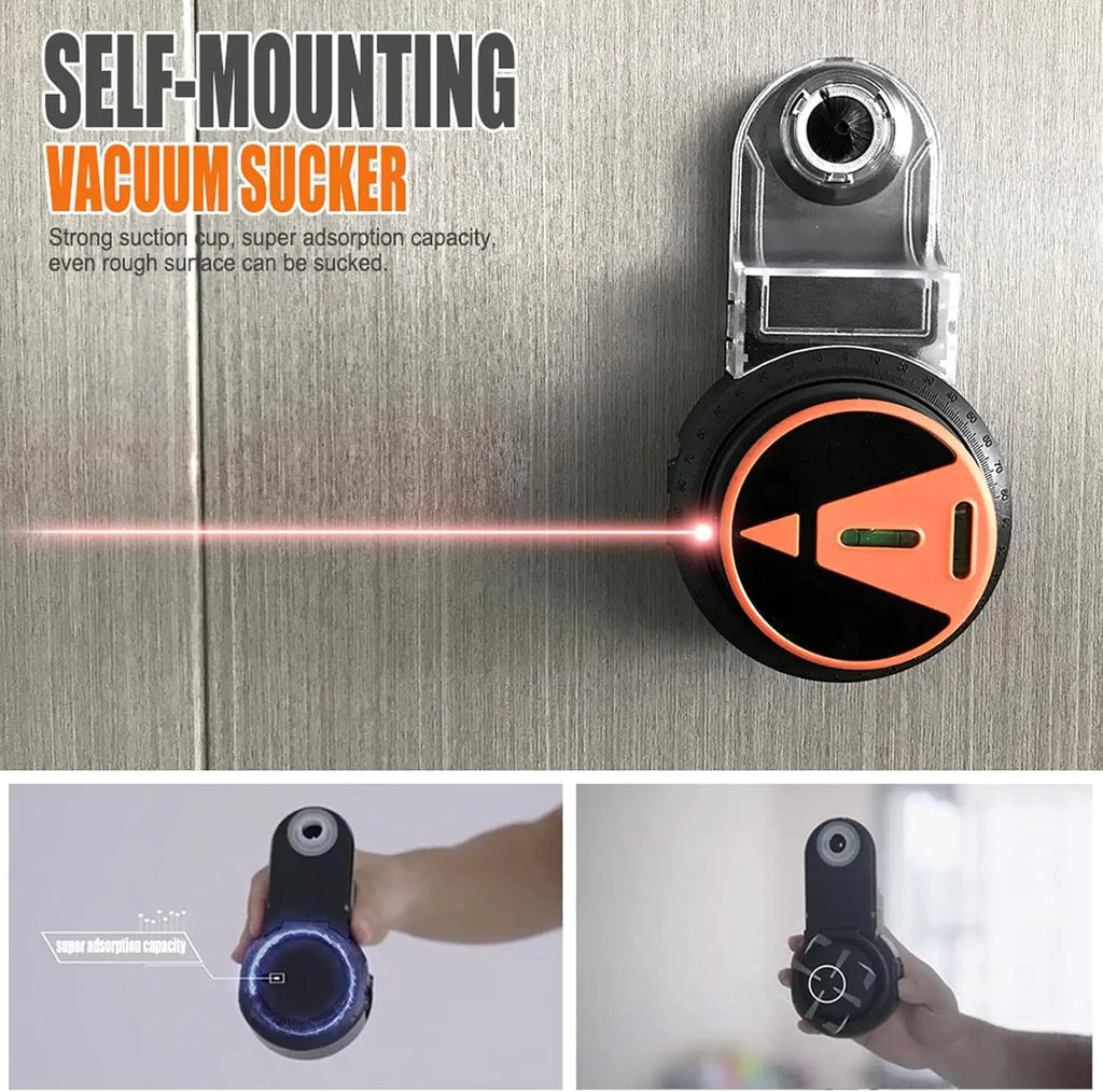 2-in-1 Drill Dust Collector with 360° Laser Level - Home DIY Tool