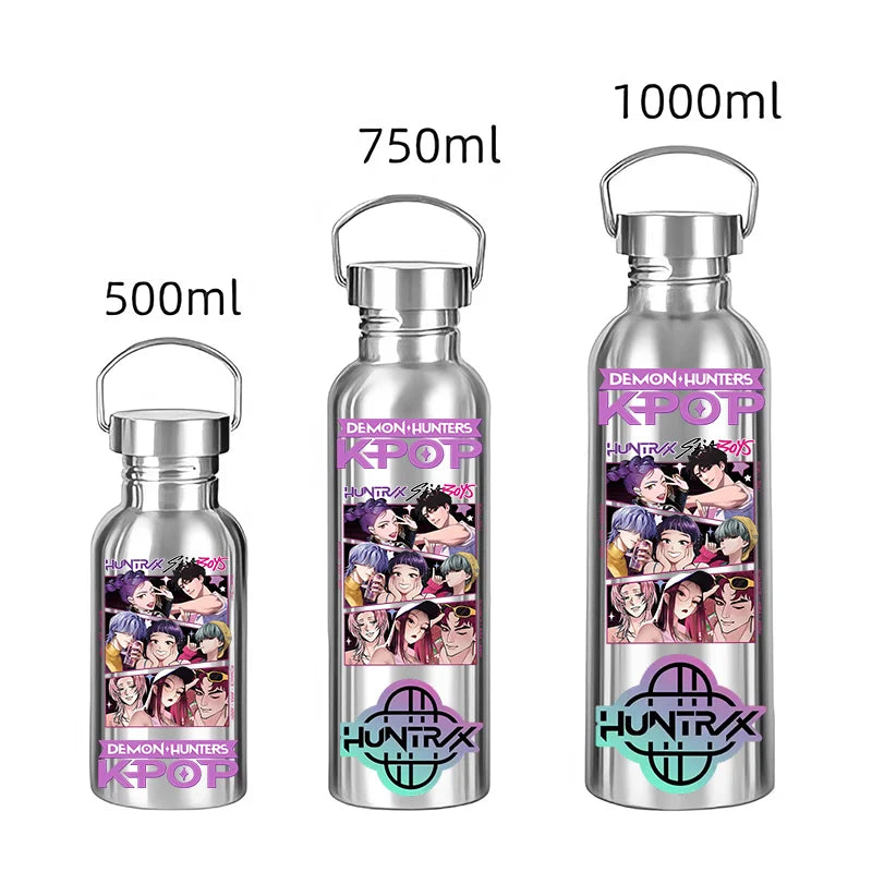 KPop Style Stainless Steel Water Bottle - 500/750/1000ML