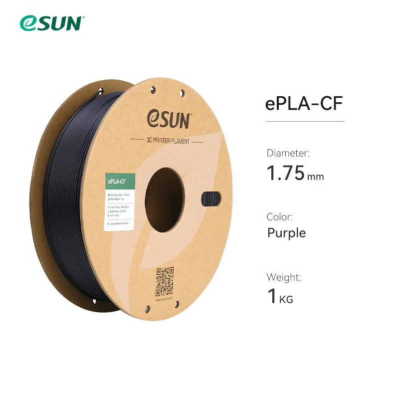 eSUN Carbon Fiber PLA Filament - High Strength 1KG 1.75MM for 3D Printing