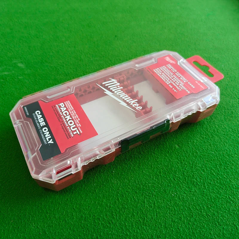Milwaukee 1/4 Inch Hex Shank Bits Organizer - Durable Storage Case