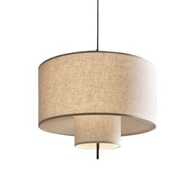 Nordic Wabi Sabi Handmade Linen LED Pendant Lamp for Home Decor