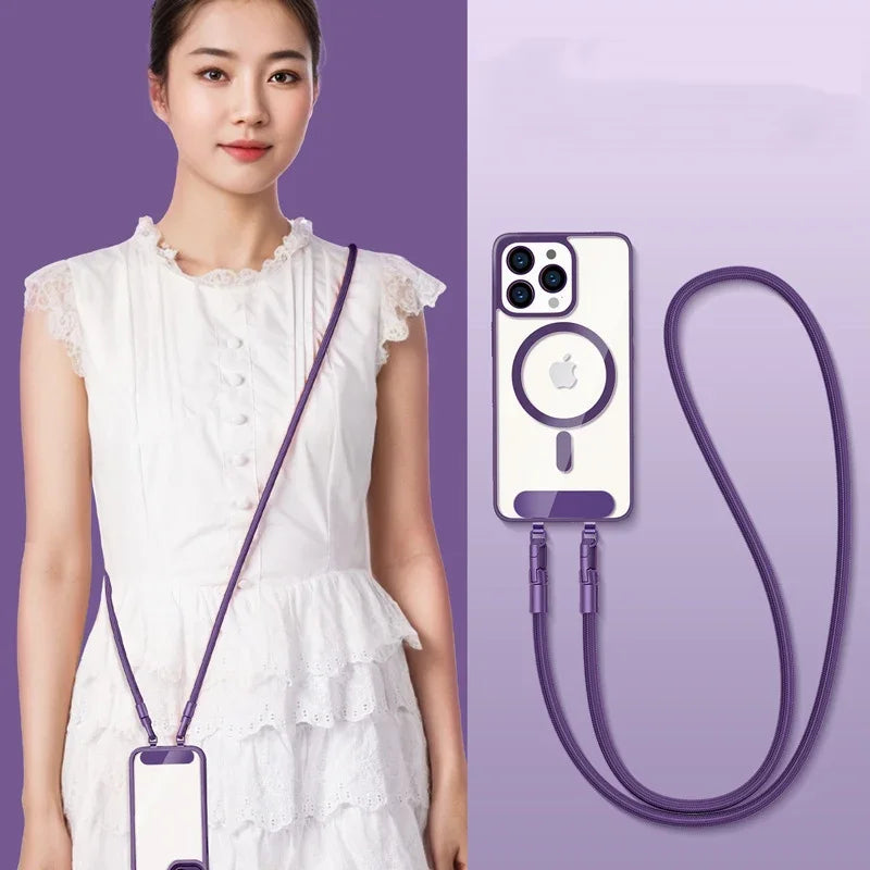 Adjustable Crossbody Phone Case Lanyard with Double Buckle - Multi-functional!