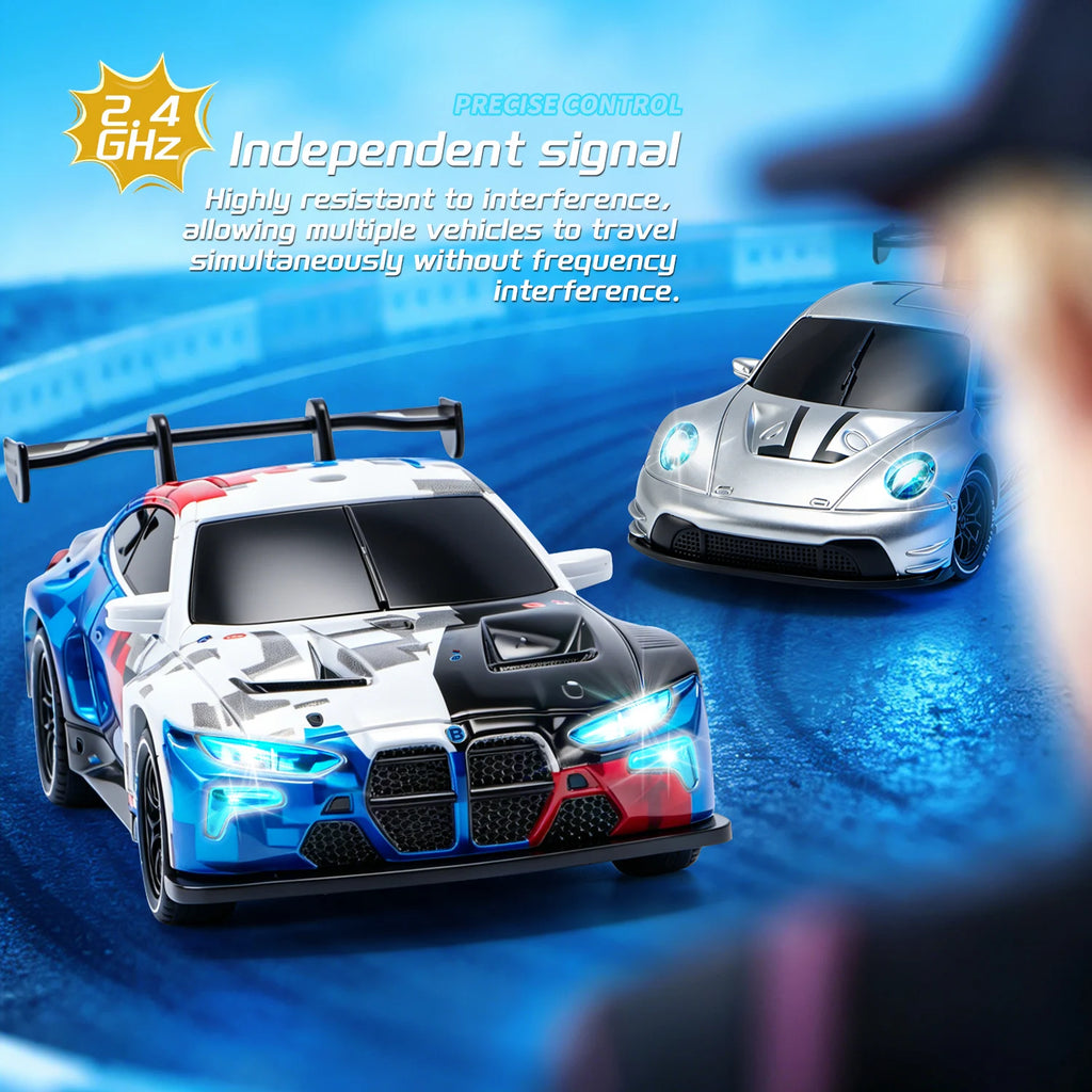 4DRC Mini RC Racing Car - 4WD Pocket Drift 1:43 High-Speed Toy