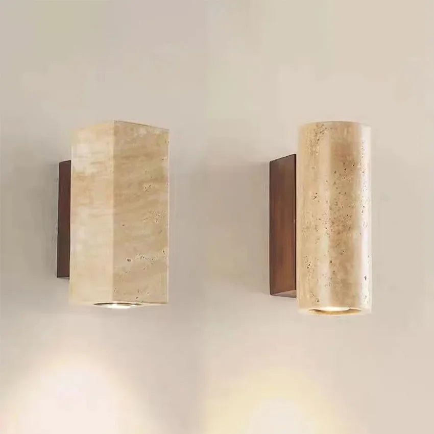Wabi Sabi Marble LED Wall Lamp - Elegant & Eco-Friendly Lighting