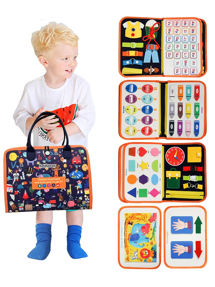 Montessori Busy Board - Educational Sensory Toy for Kids Aged 3-6