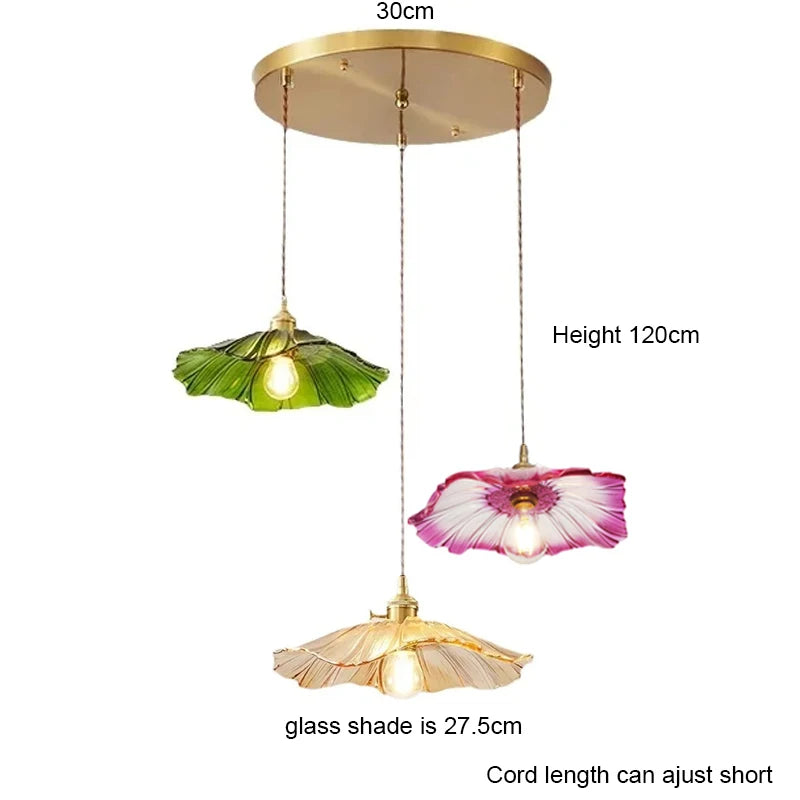 Luxury Lotus Pendant Chandelier for Coffee Shops & Restaurants