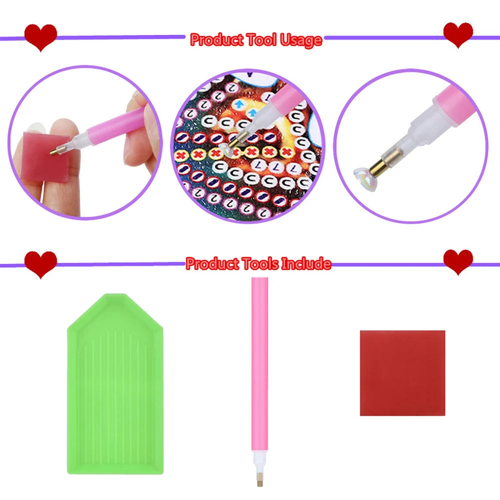 5D DIY Diamond Painting Gnome Kit - Colorful Home Decor Craft