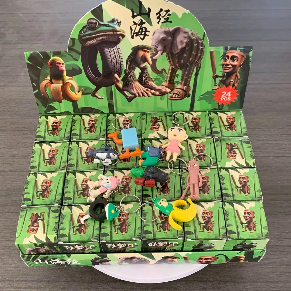 24PCS Collectible PVC Animal Figures Surprise Blind Box Set