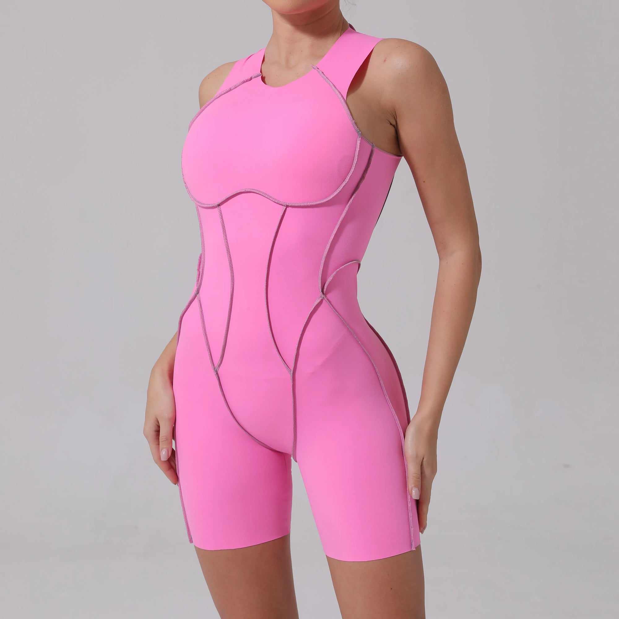 ZEEHOOH Women's Short Sleeve Yoga Jumpsuit - Stylish Activewear