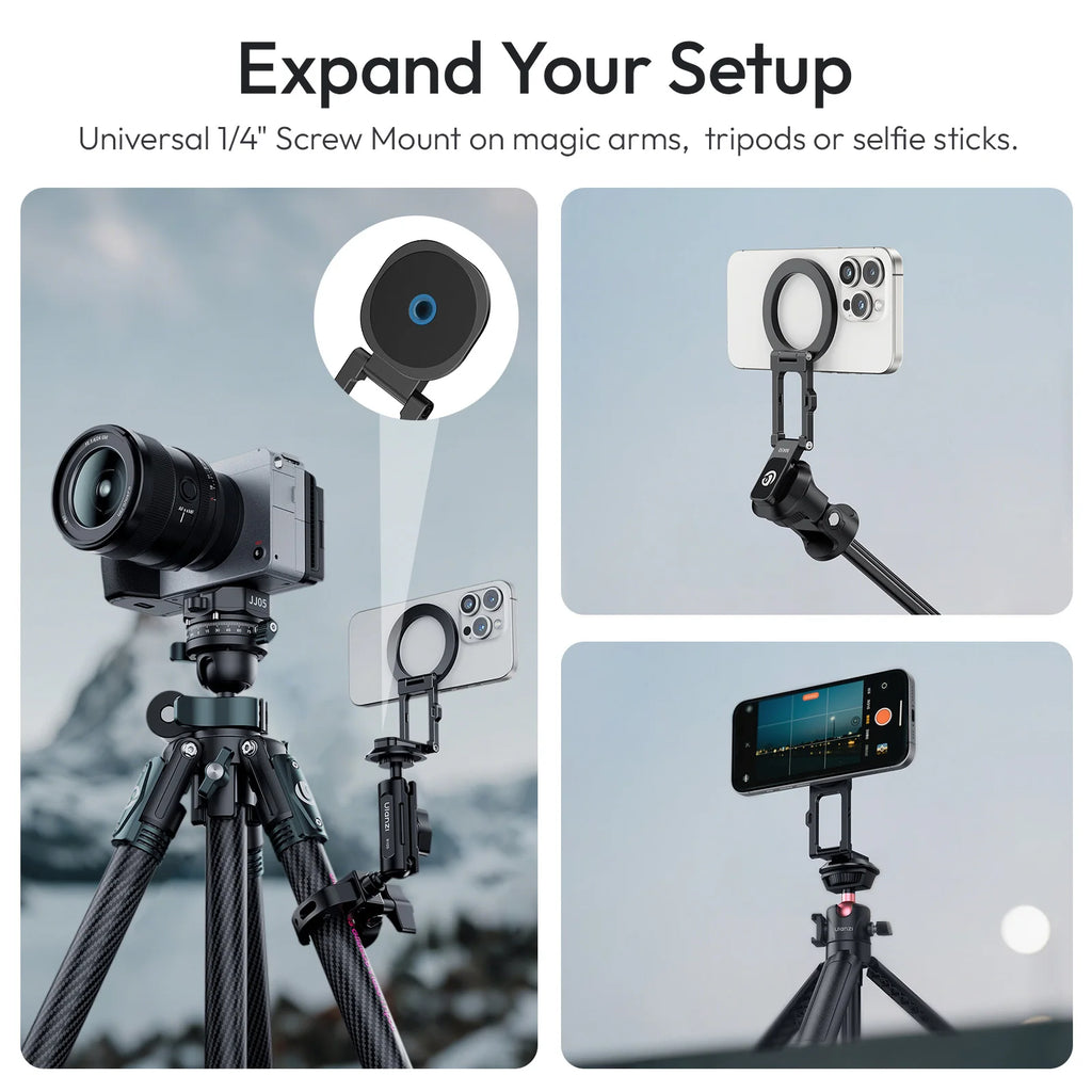 Ulanzi MA50 Magnetic Phone Holder - Foldable Mount for Tripods