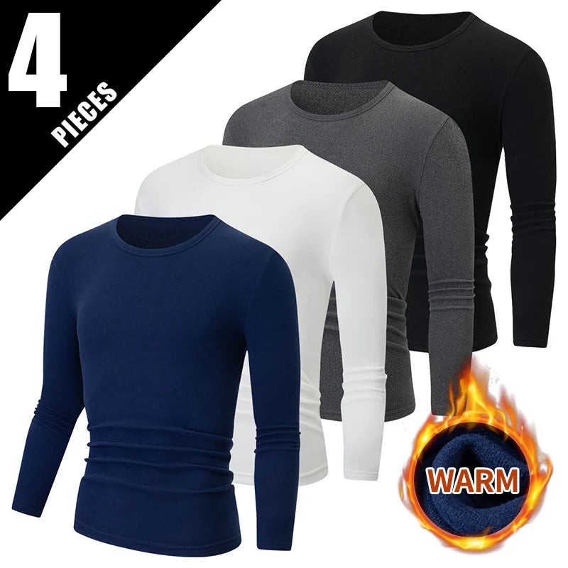 Men's Warm Long Sleeve Casual T-Shirt - Comfortable & Stylish