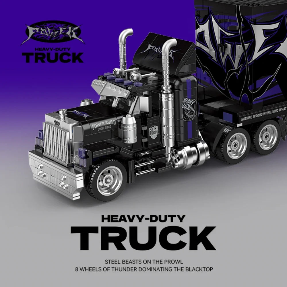 1531PCS Heavy-Duty Truck Building Blocks – Vintage American Style Set