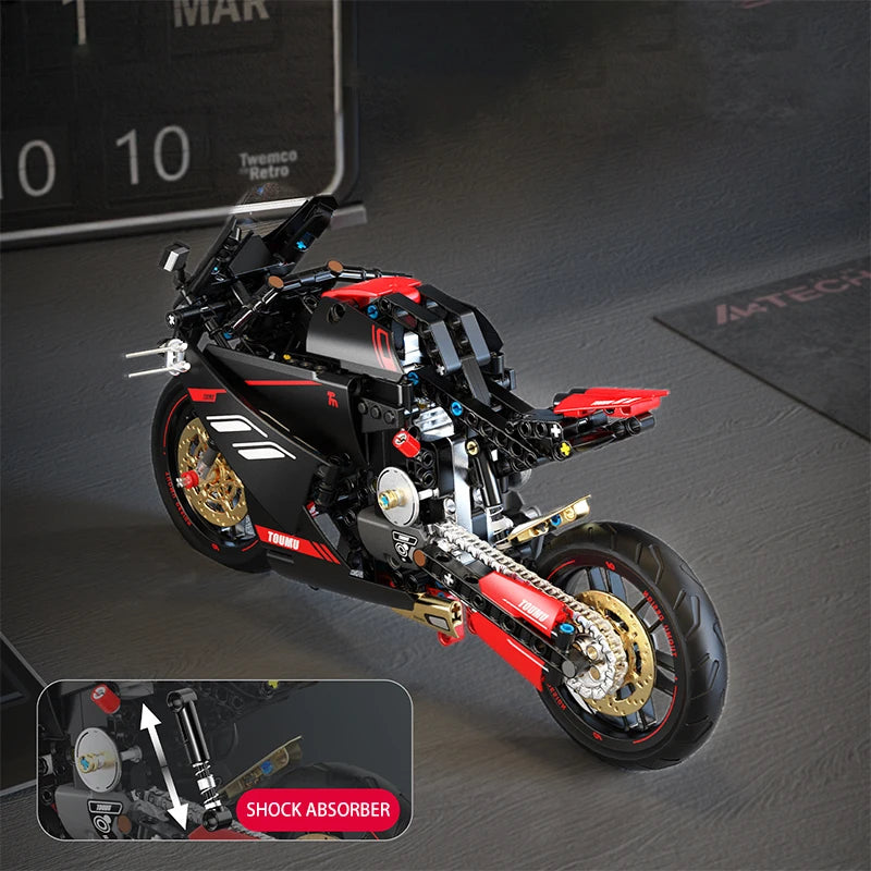 426-Piece Racing Motorcycle Model Kit - High-Speed STEM Toy Fun