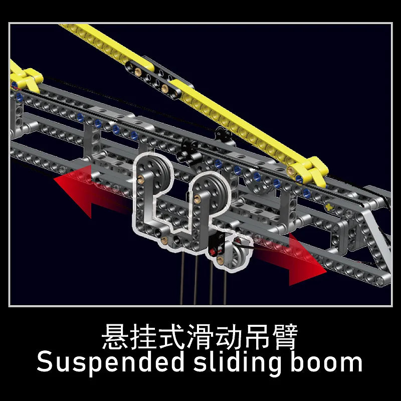 MOULD KING 17004 Remote Control Tower Crane Building Blocks Set