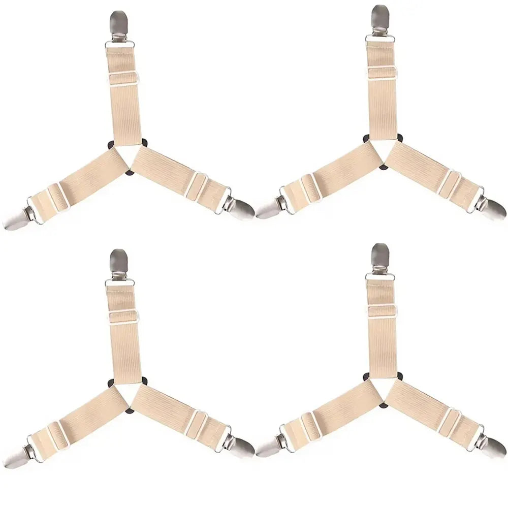 4PCS Adjustable Bed Sheet Fasteners - Secure Any Bedding Effortlessly
