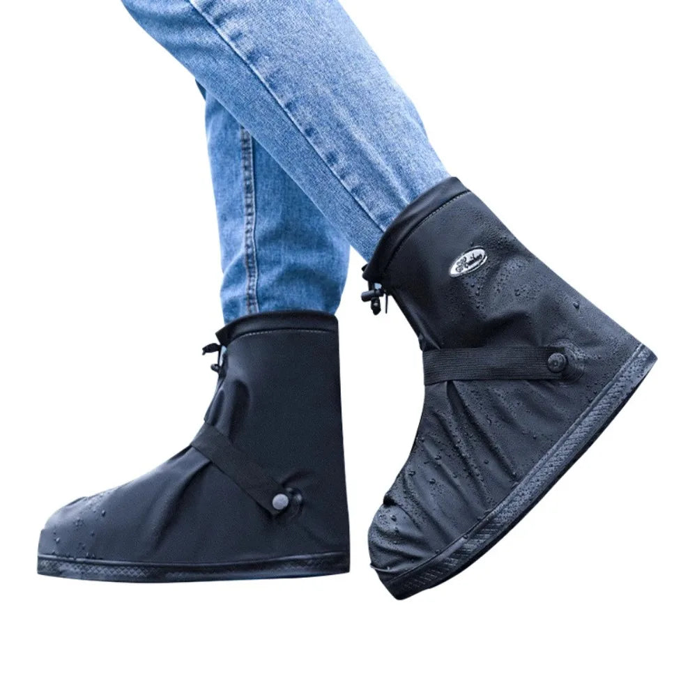 High Top Waterproof Overshoes - Anti-Slip Reusable PVC Covers