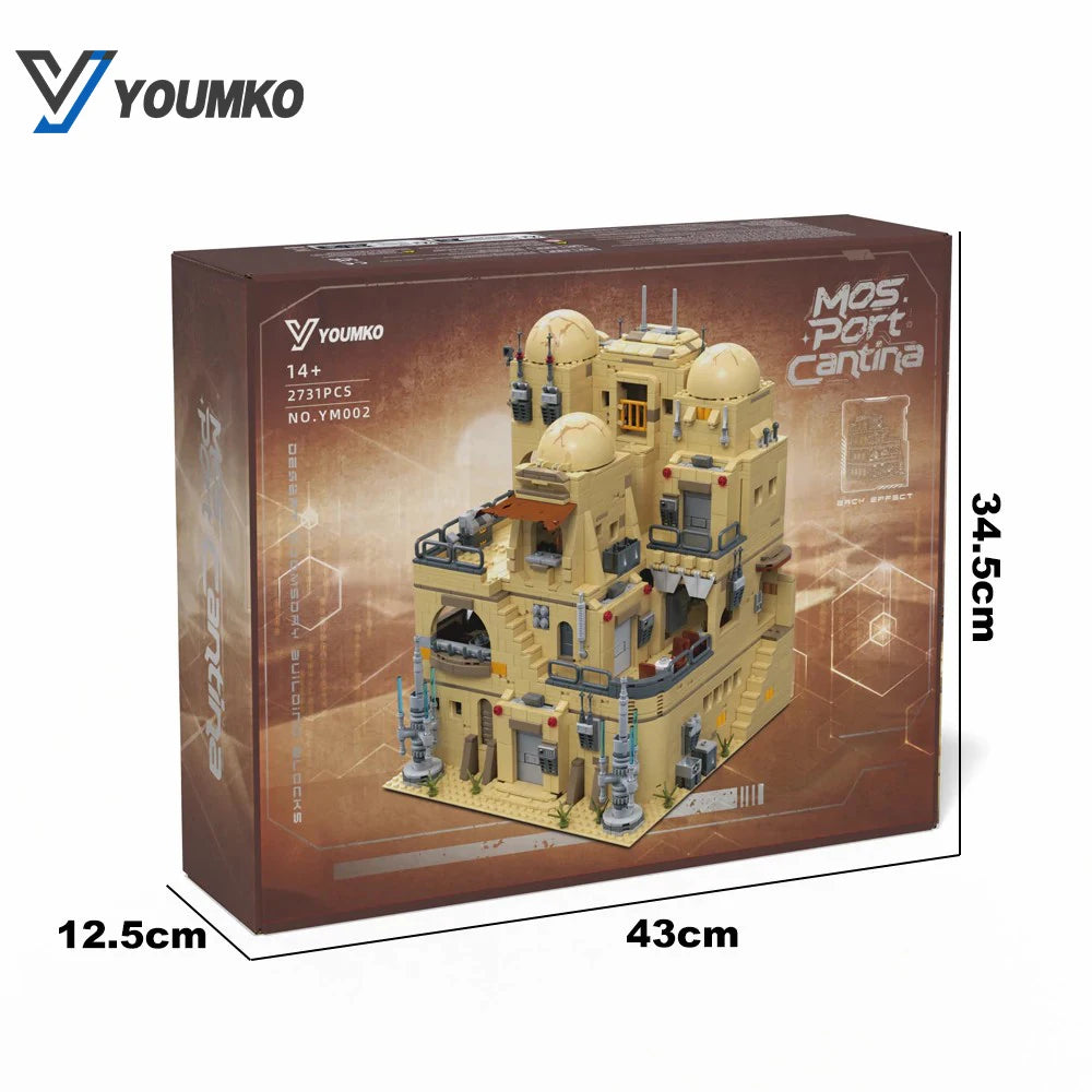 2731PCS Modular Desert Tavern Building Blocks for Creative Design